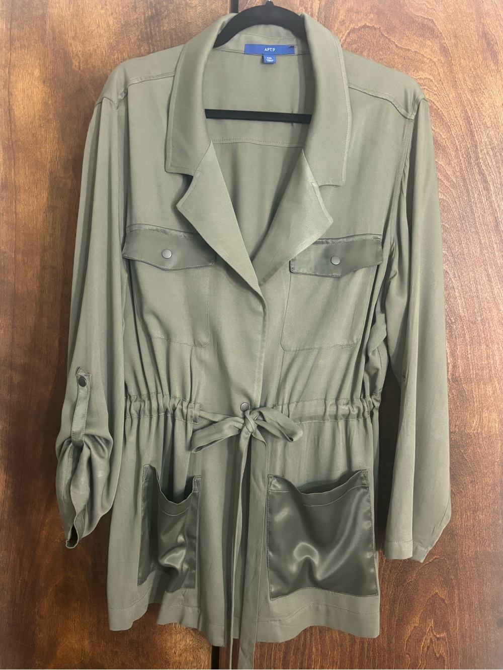 Apt. 9 Olive Green Utility Drawstring Jacket